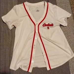 Cardinals baseball, button up jersey